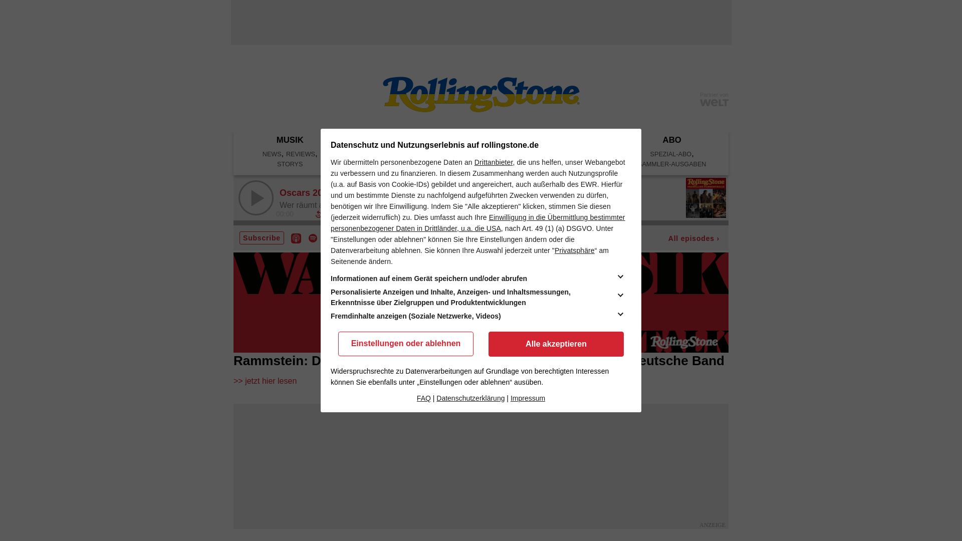 Website User Bewertung zu www.rollingstone.de