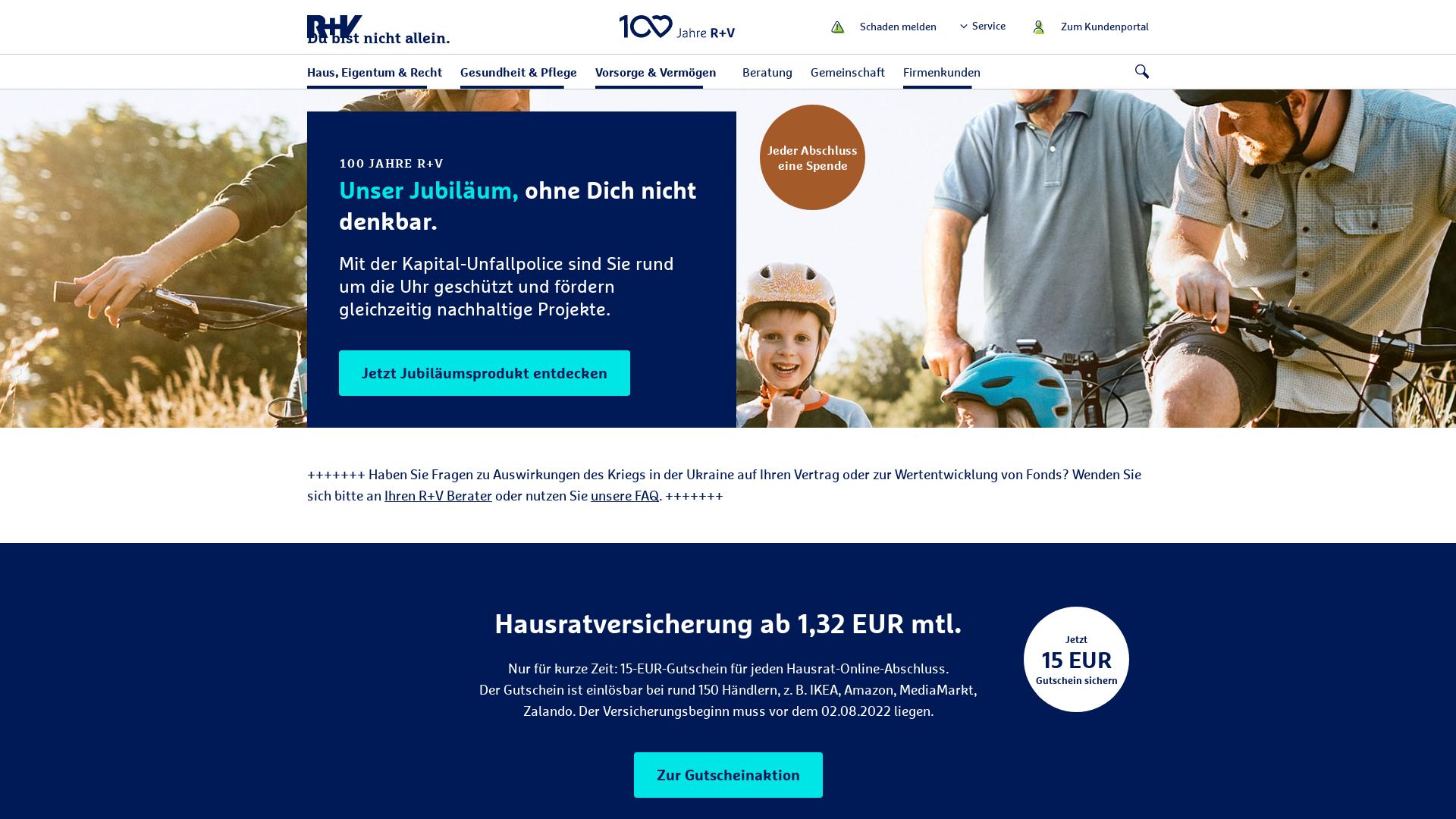 Website User Bewertung zu www.ruv.de