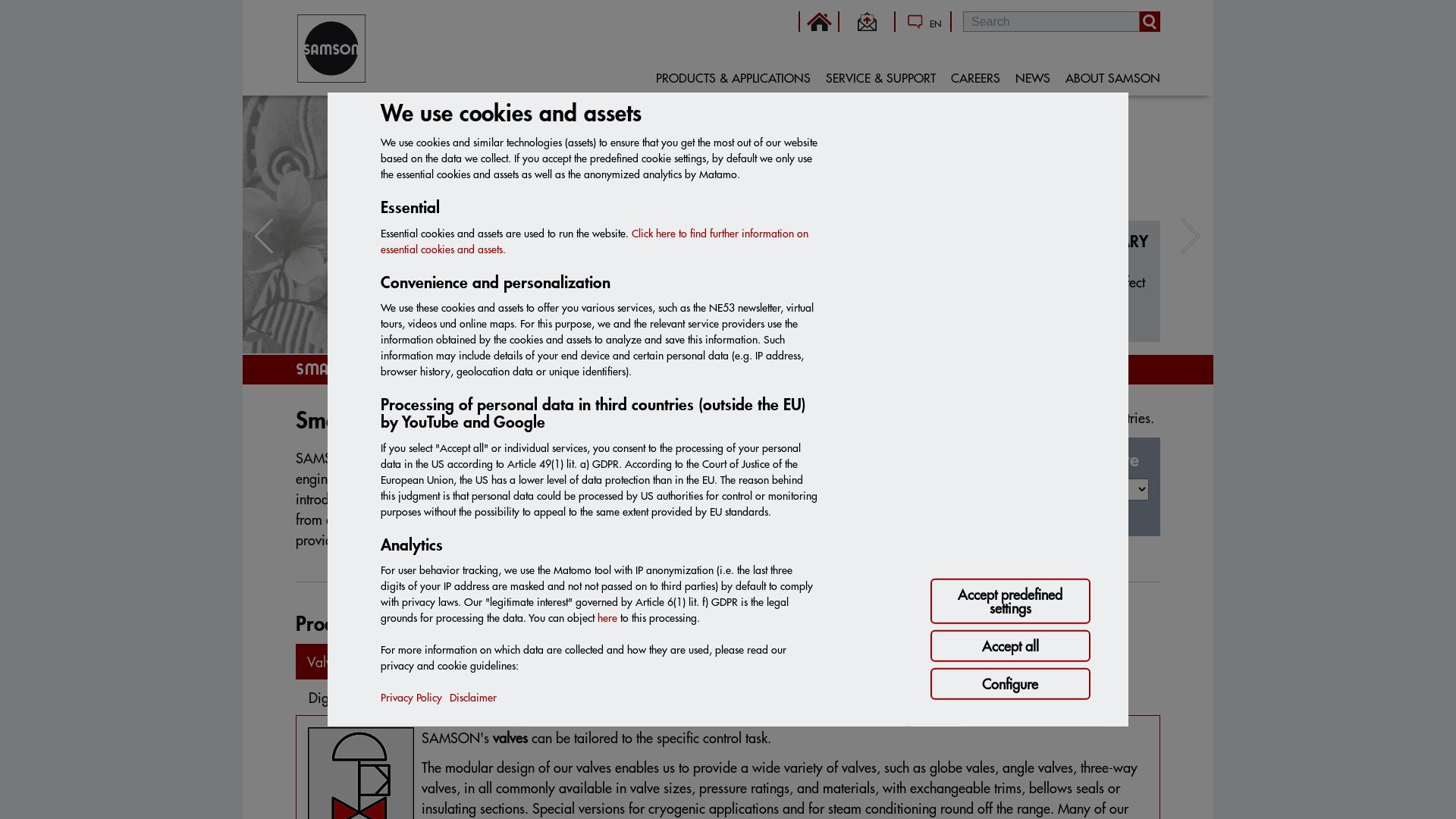 Website User Bewertung zu www.samsongroup.com