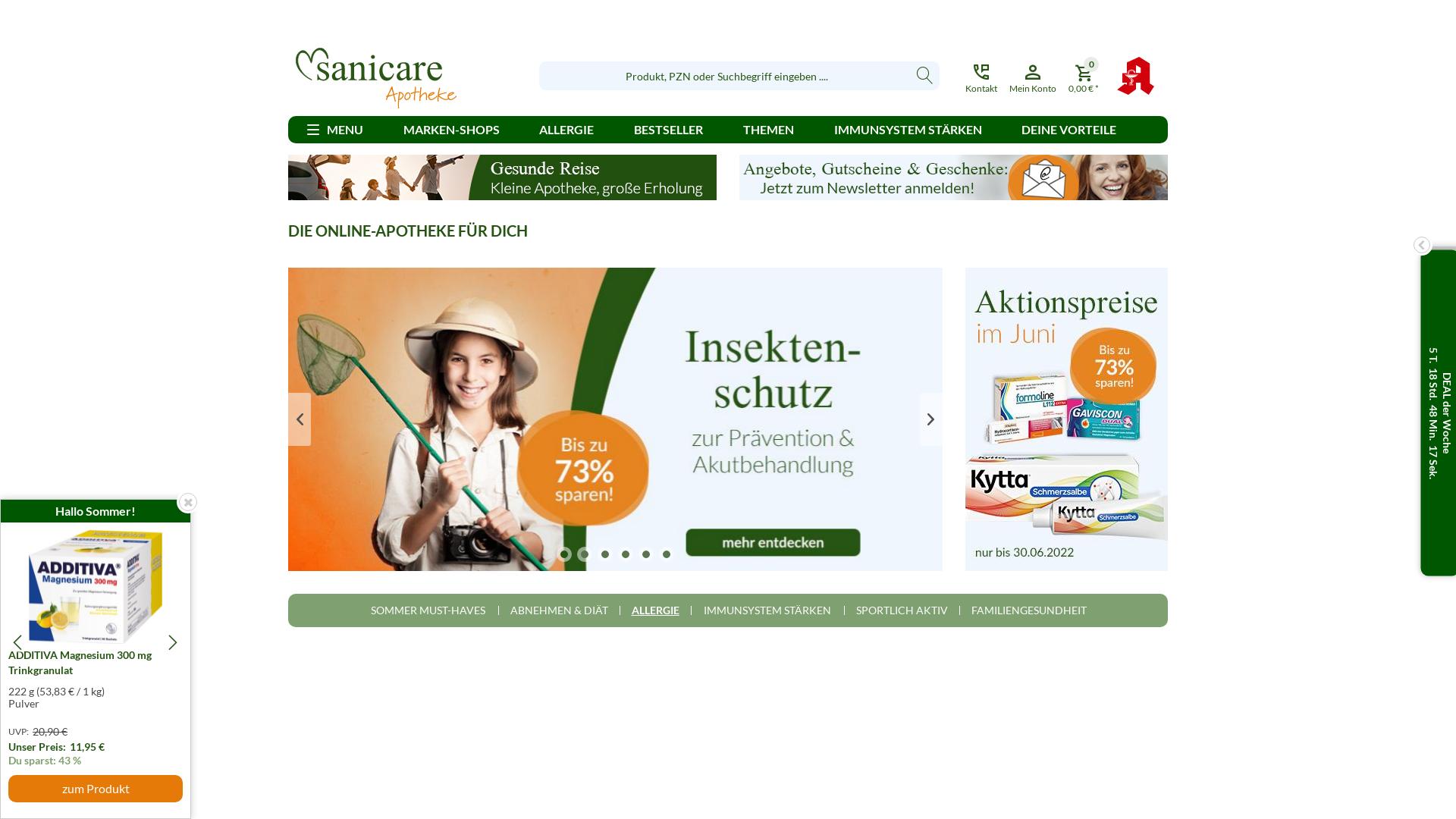 Website User Bewertung zu www.sanicare.de