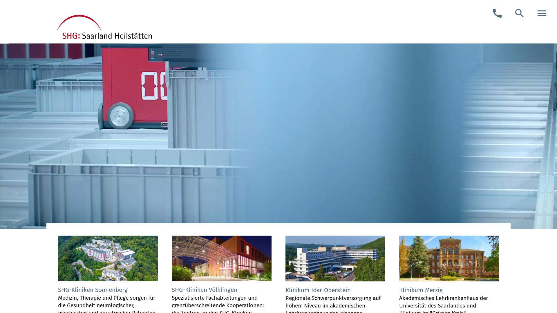 Website User Bewertung zu www.shg-kliniken.de