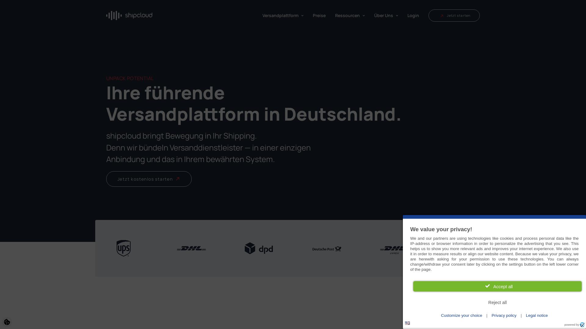 Website User Bewertung zu www.shipcloud.io