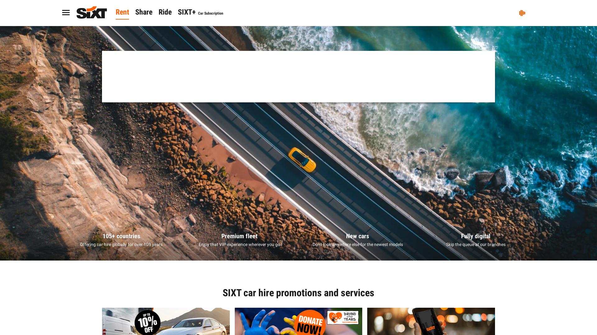 Website User Bewertung zu www.sixt.co.uk