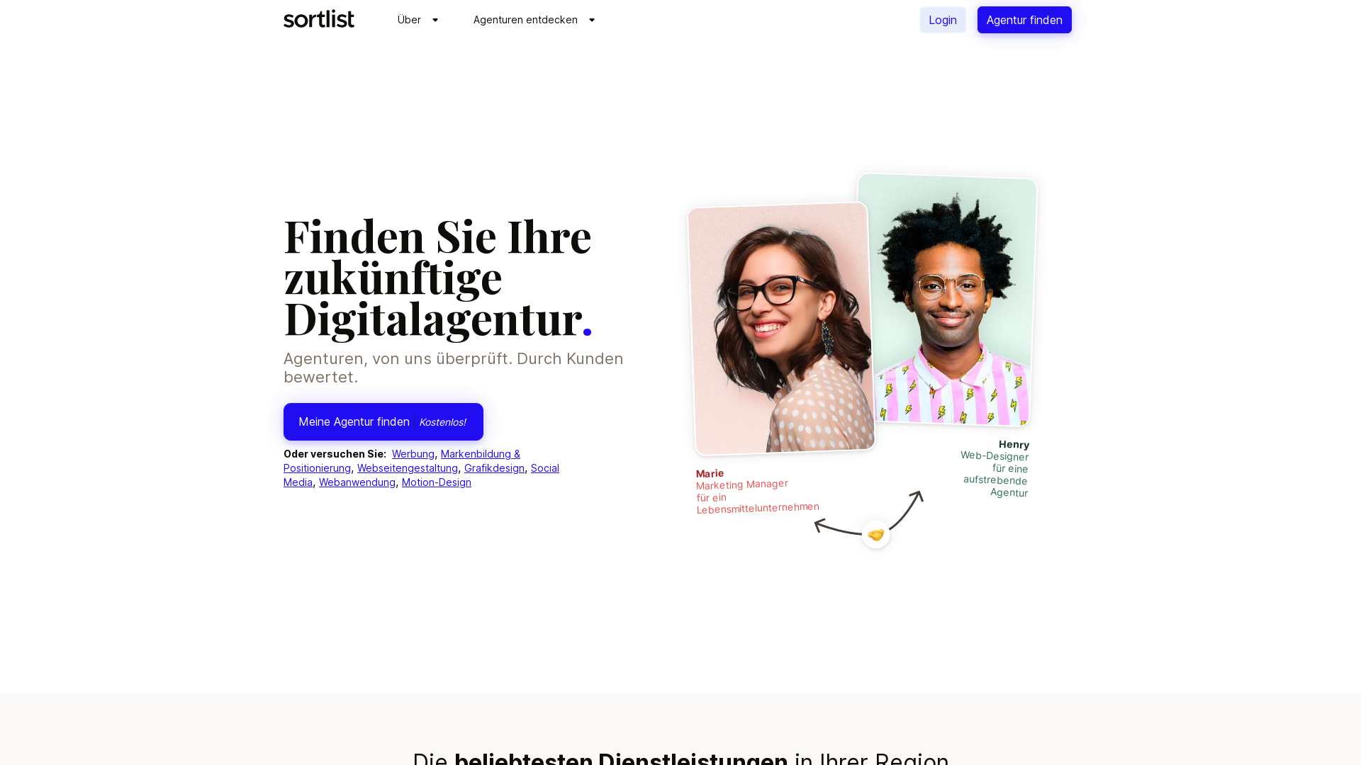Website User Bewertung zu www.sortlist.de