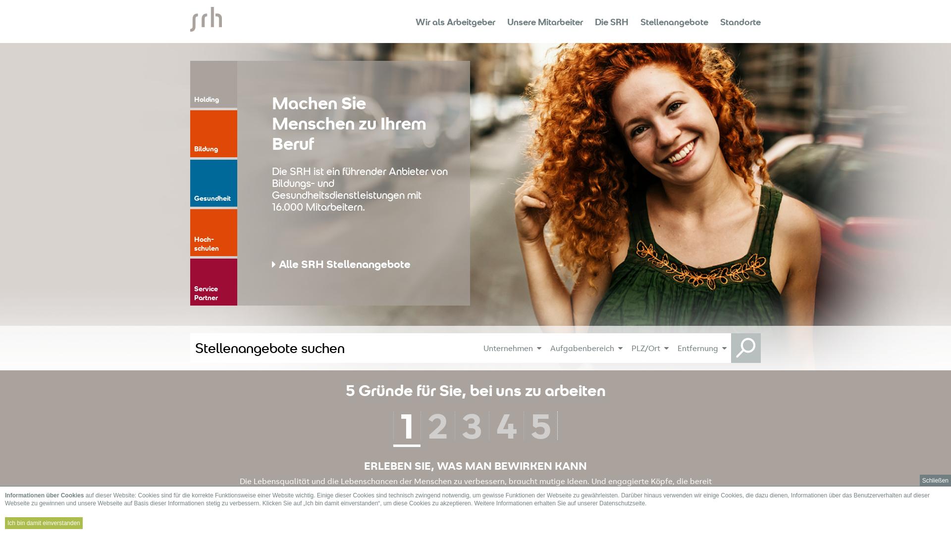 Website User Bewertung zu www.srh-karriere.de