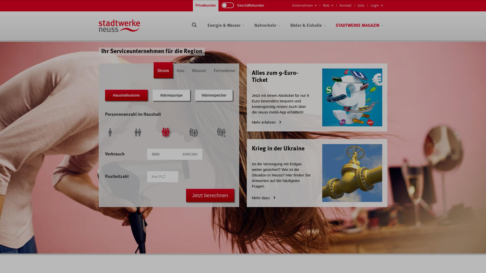 Website User Bewertung zu www.stadtwerke-neuss.de