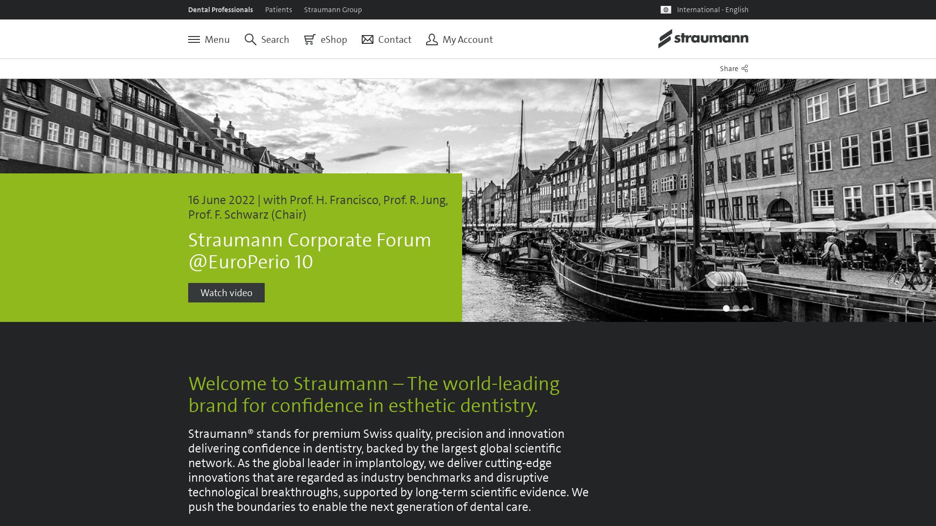 Website User Bewertung zu www.straumann.com