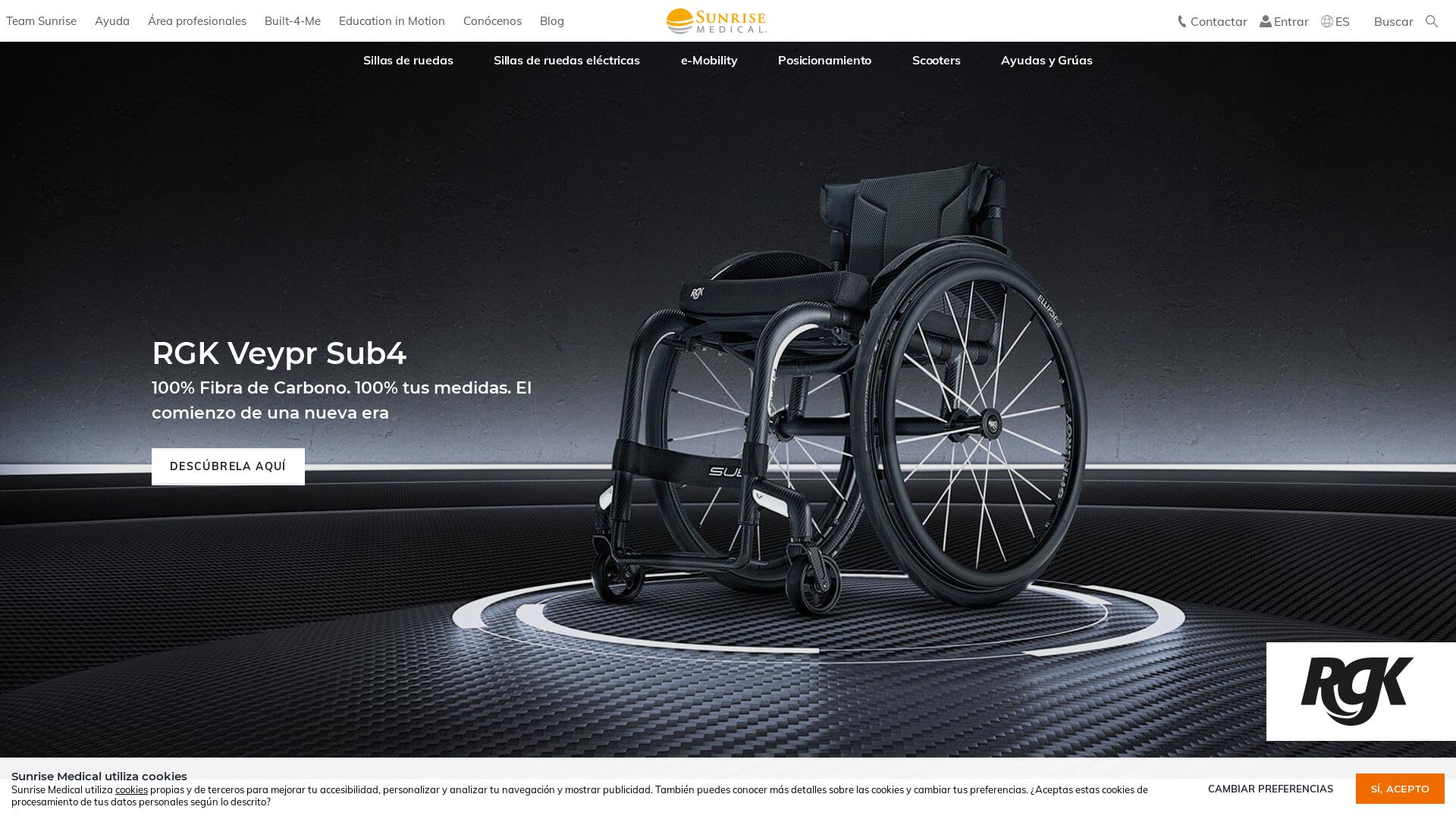 Website User Bewertung zu www.sunrisemedical.es