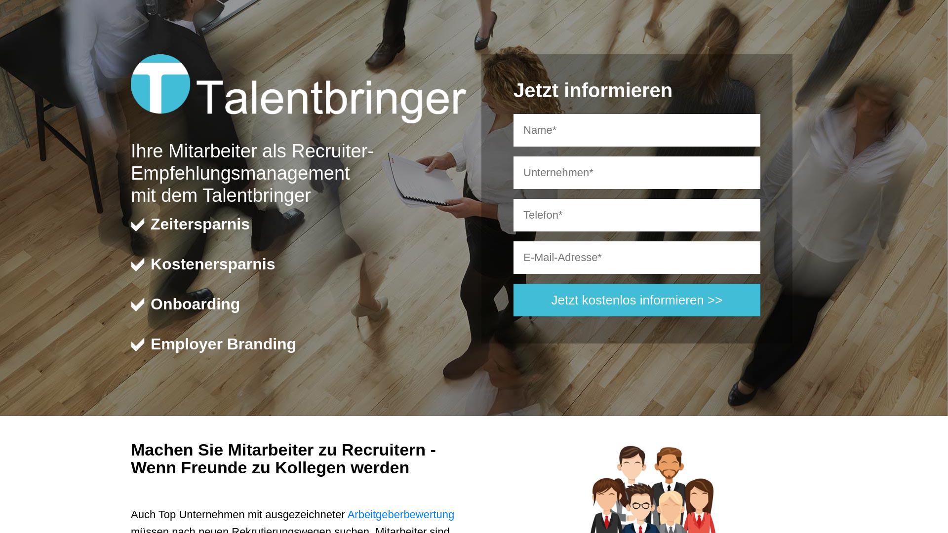 Website User Bewertung zu www.talentbringer.com