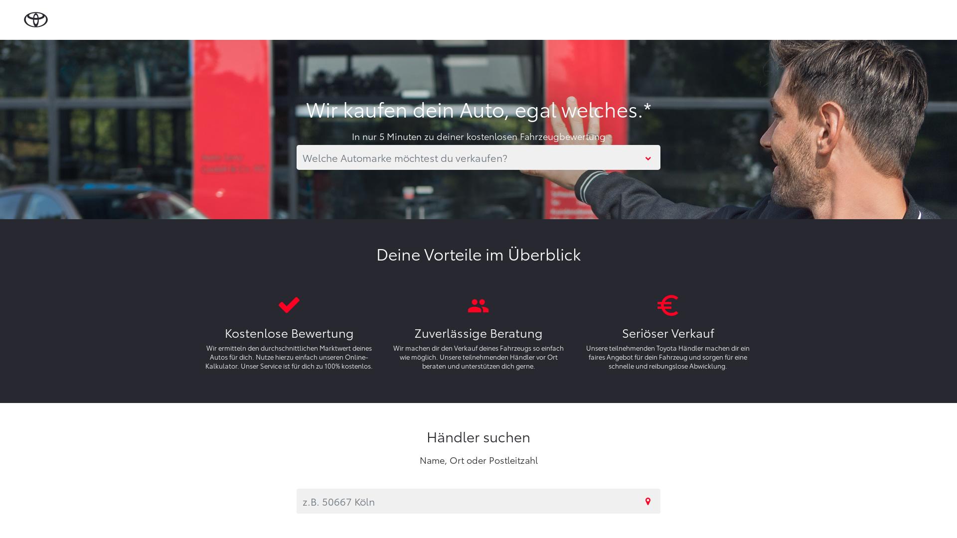 Website User Bewertung zu www.toyota-kauft-dein-auto.de