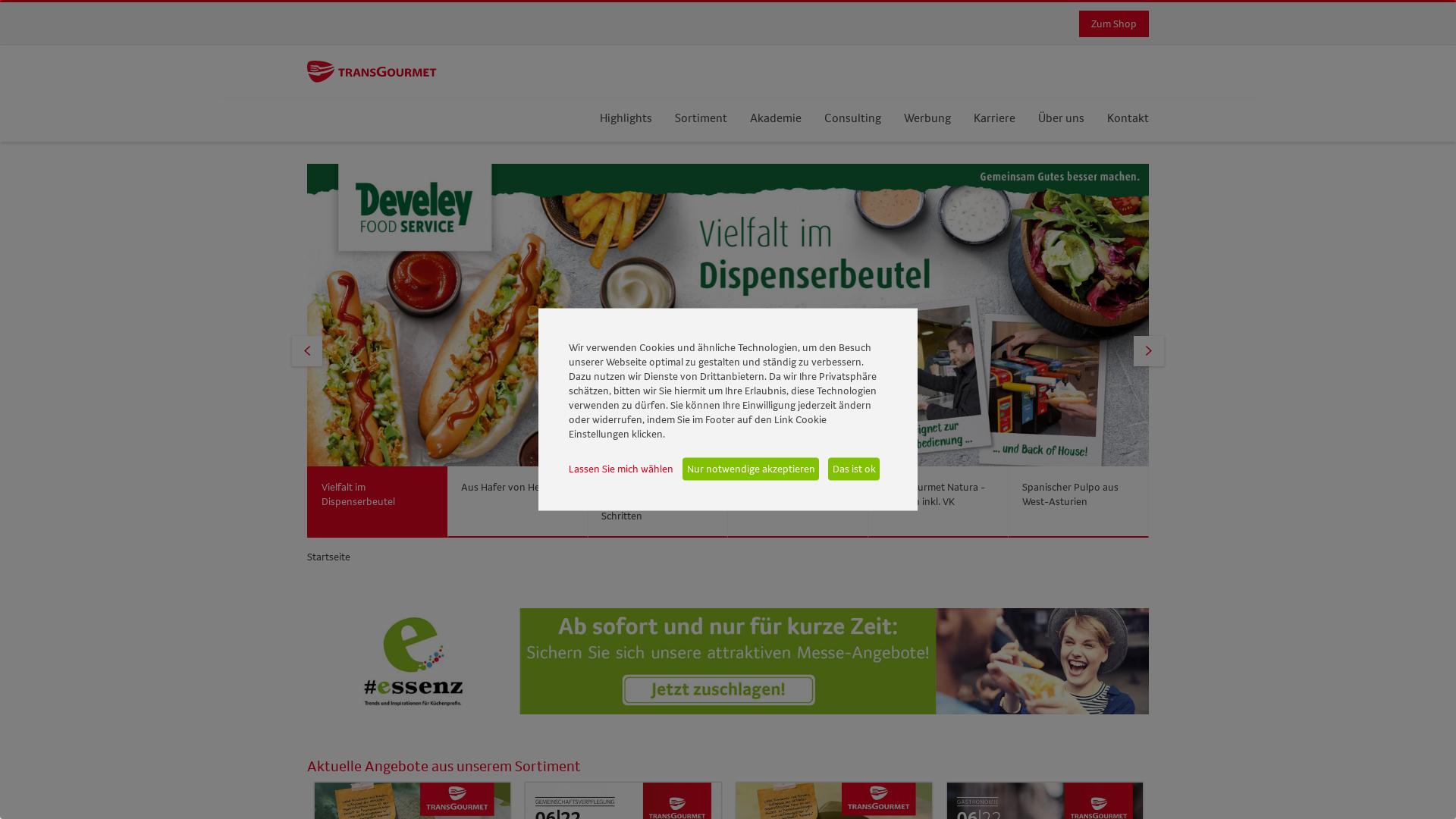 Website User Bewertung zu www.transgourmet.de