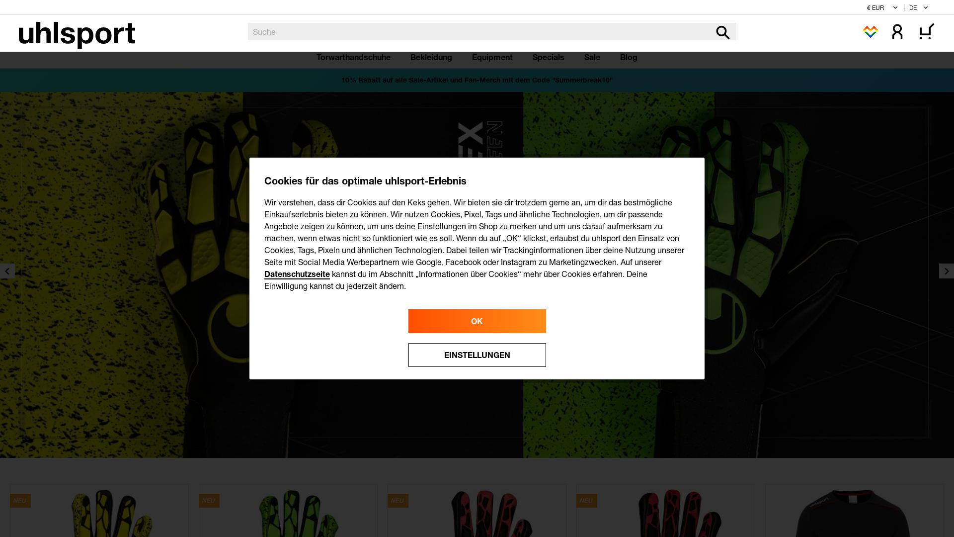 Website User Bewertung zu www.uhlsport.com