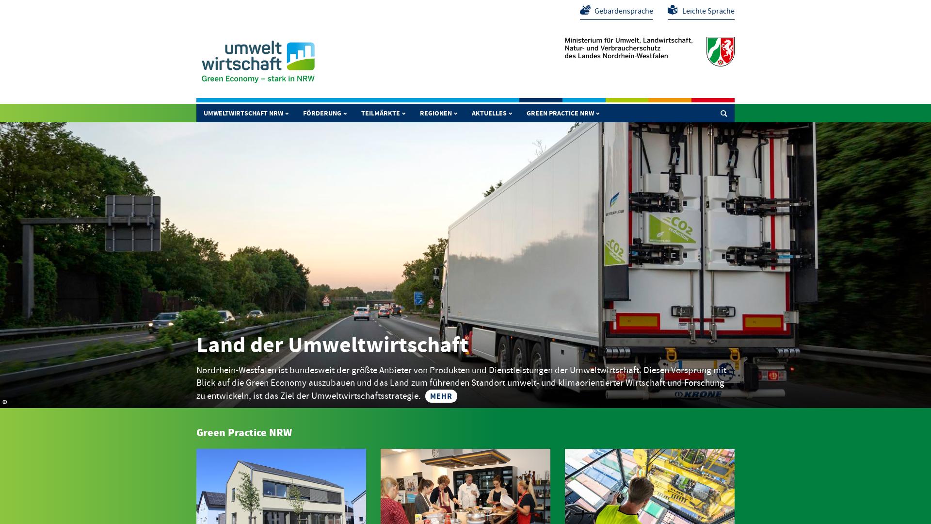 Website User Bewertung zu www.umweltwirtschaft.nrw.de