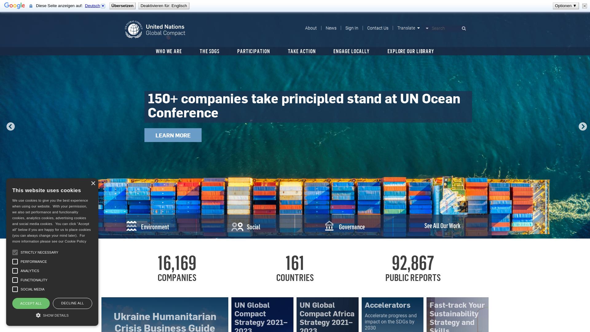 Website User Bewertung zu www.unglobalcompact.org