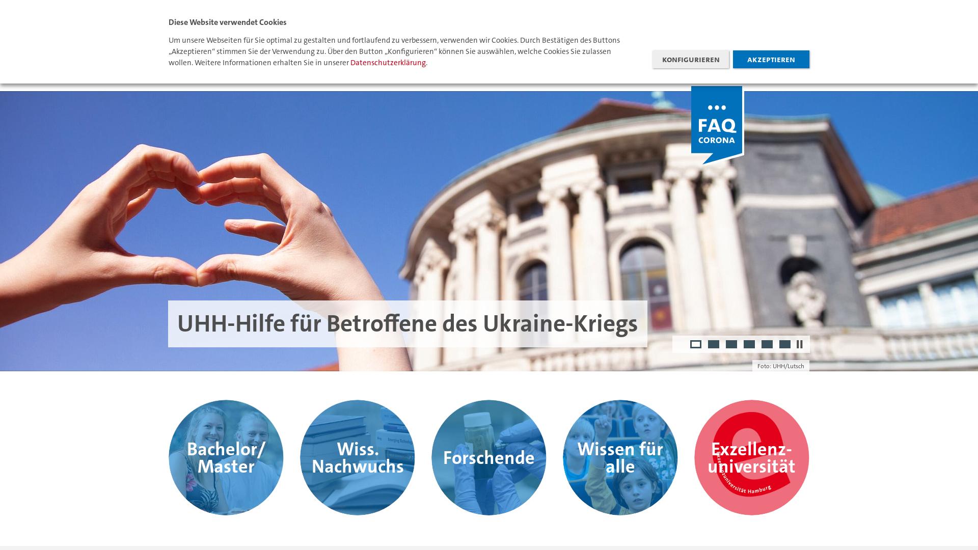 Website User Bewertung zu www.uni-hamburg.de