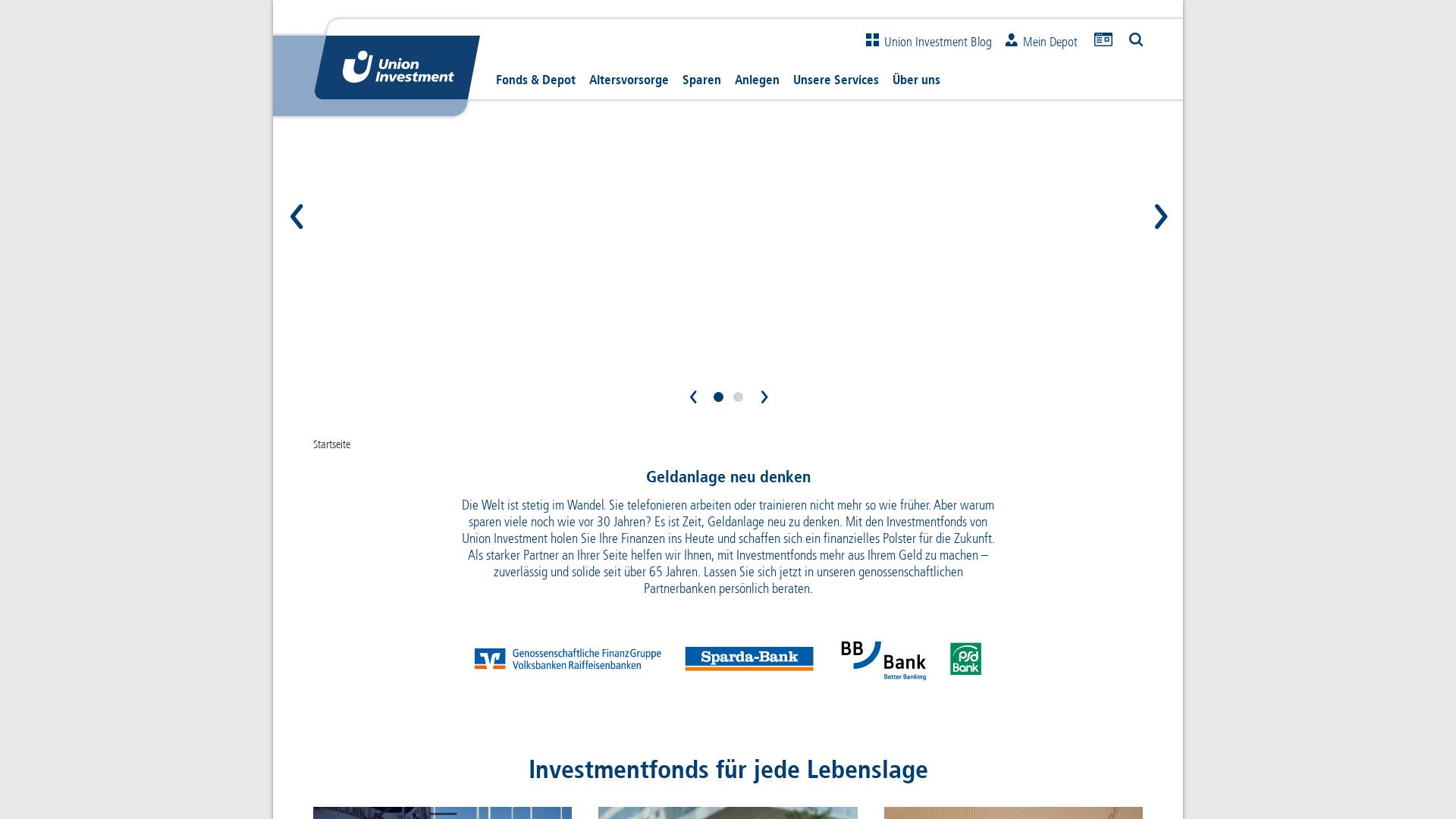 Website User Bewertung zu www.union-investment.de