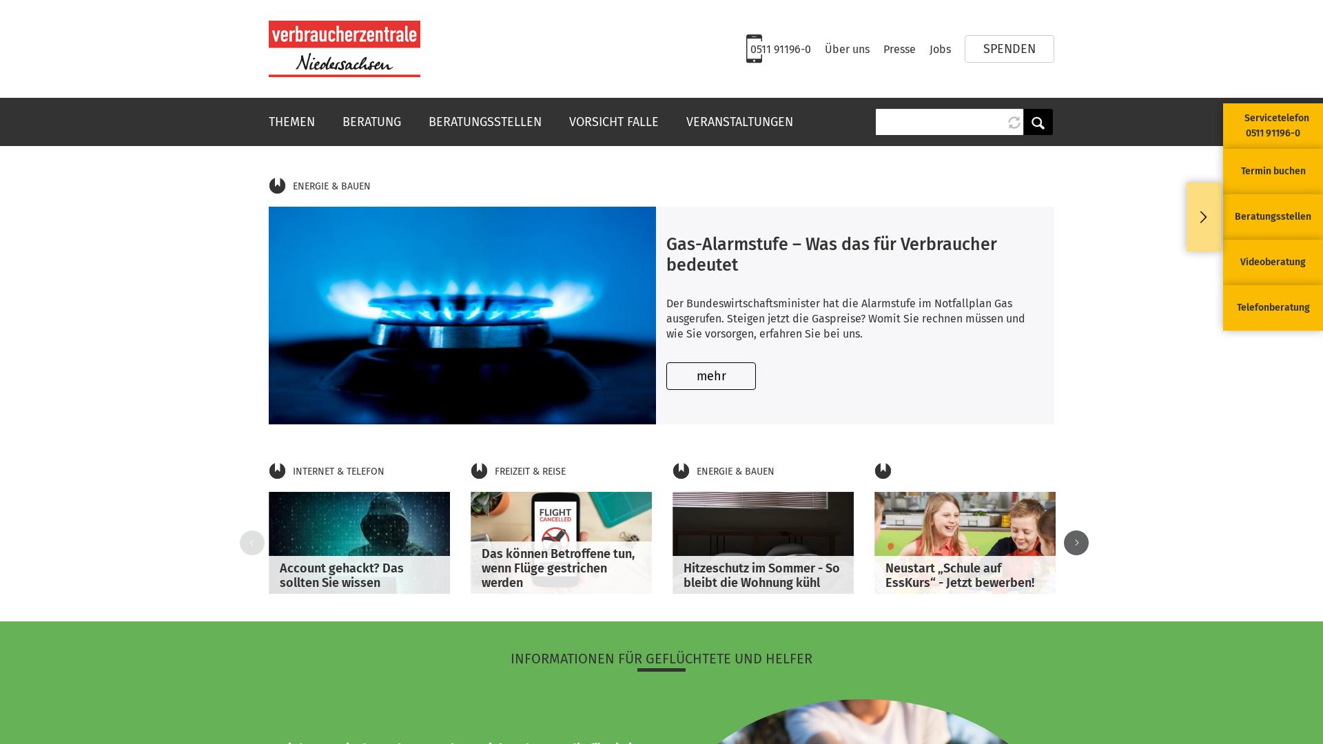 Website User Bewertung zu www.verbraucherzentrale-niedersachsen.de