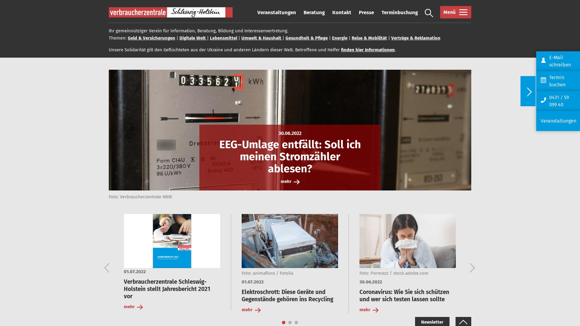 Website User Bewertung zu www.verbraucherzentrale.sh
