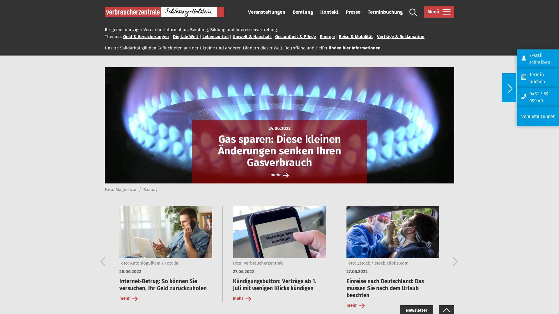 Website User Bewertung zu www.vzsh.de