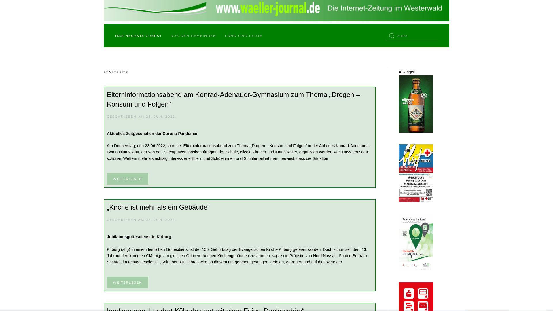 Website User Bewertung zu www.waeller-journal.de