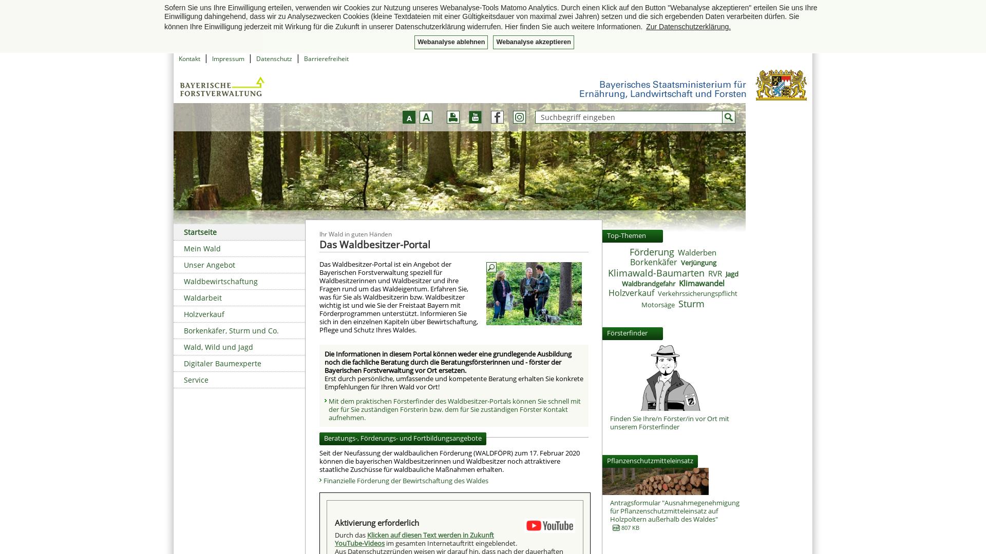 Website User Bewertung zu www.waldbesitzer-portal.bayern.de
