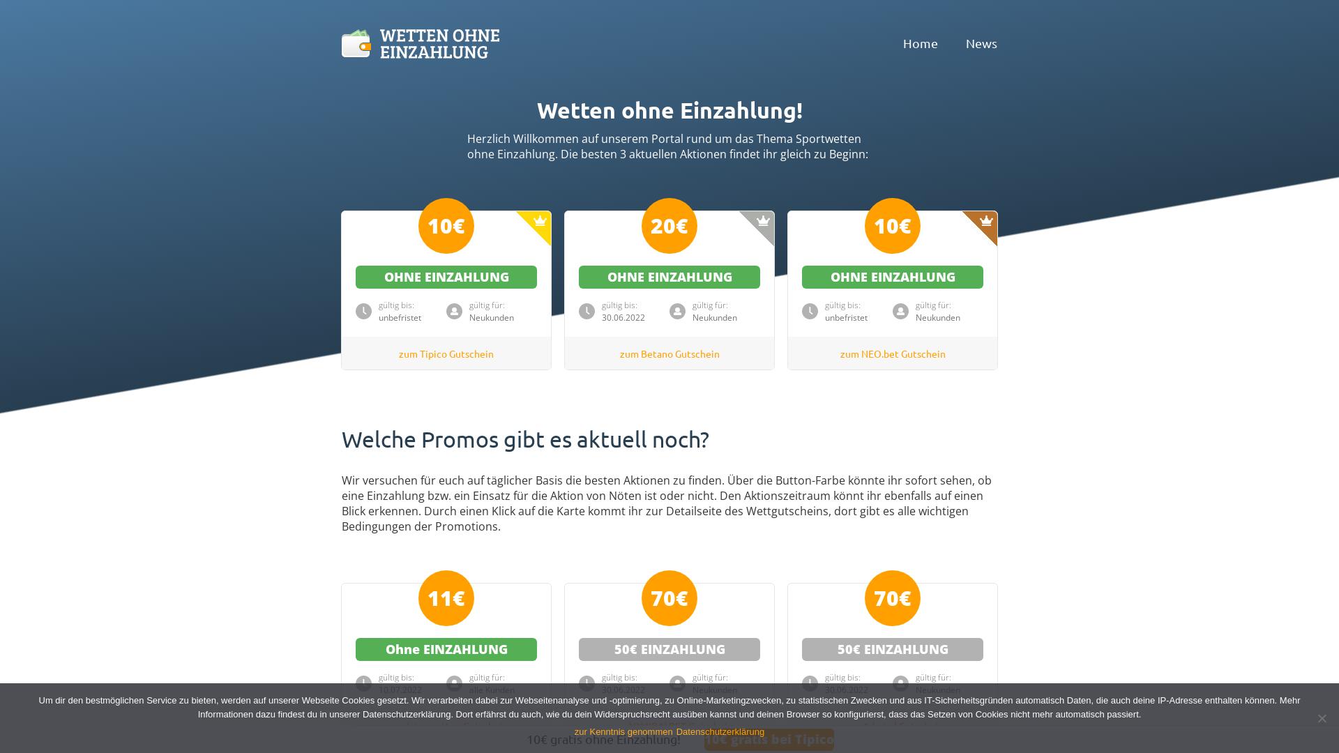 Website User Bewertung zu www.wetten-ohne-einzahlung.pro