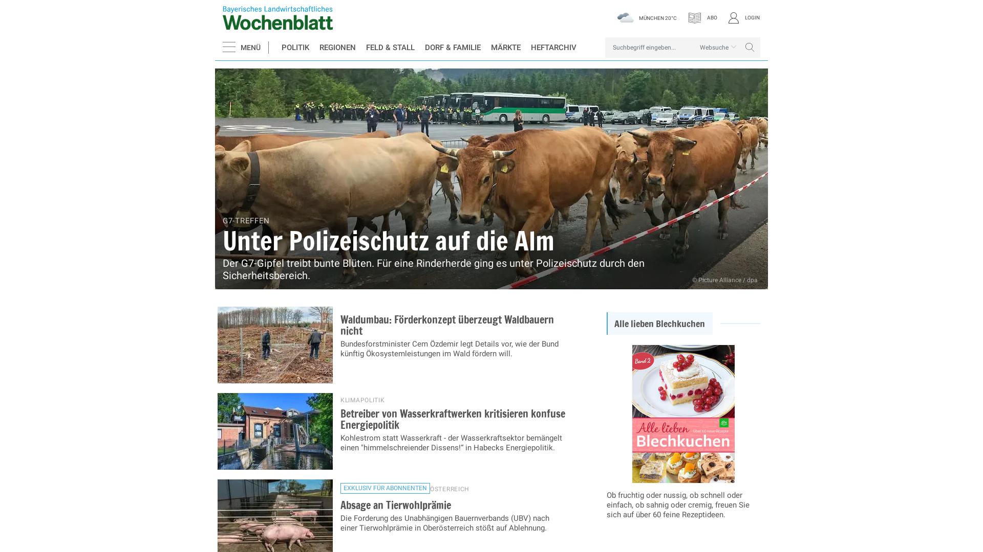 Website User Bewertung zu www.wochenblatt-dlv.de