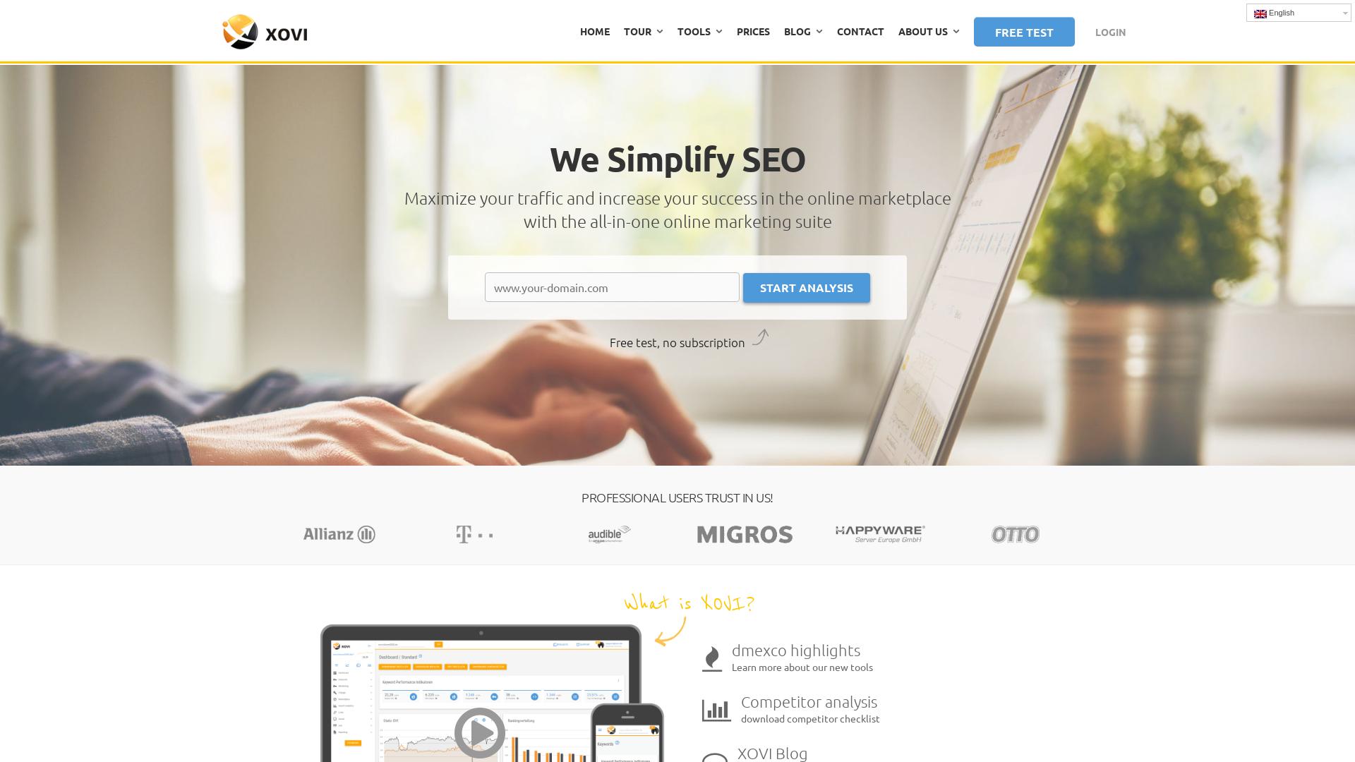 Website User Bewertung zu www.xovi.com