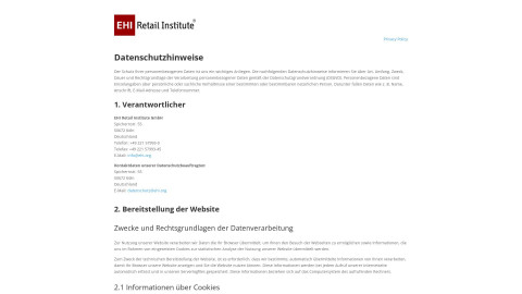 metawebscore Ranking für datenschutz.ehi.de